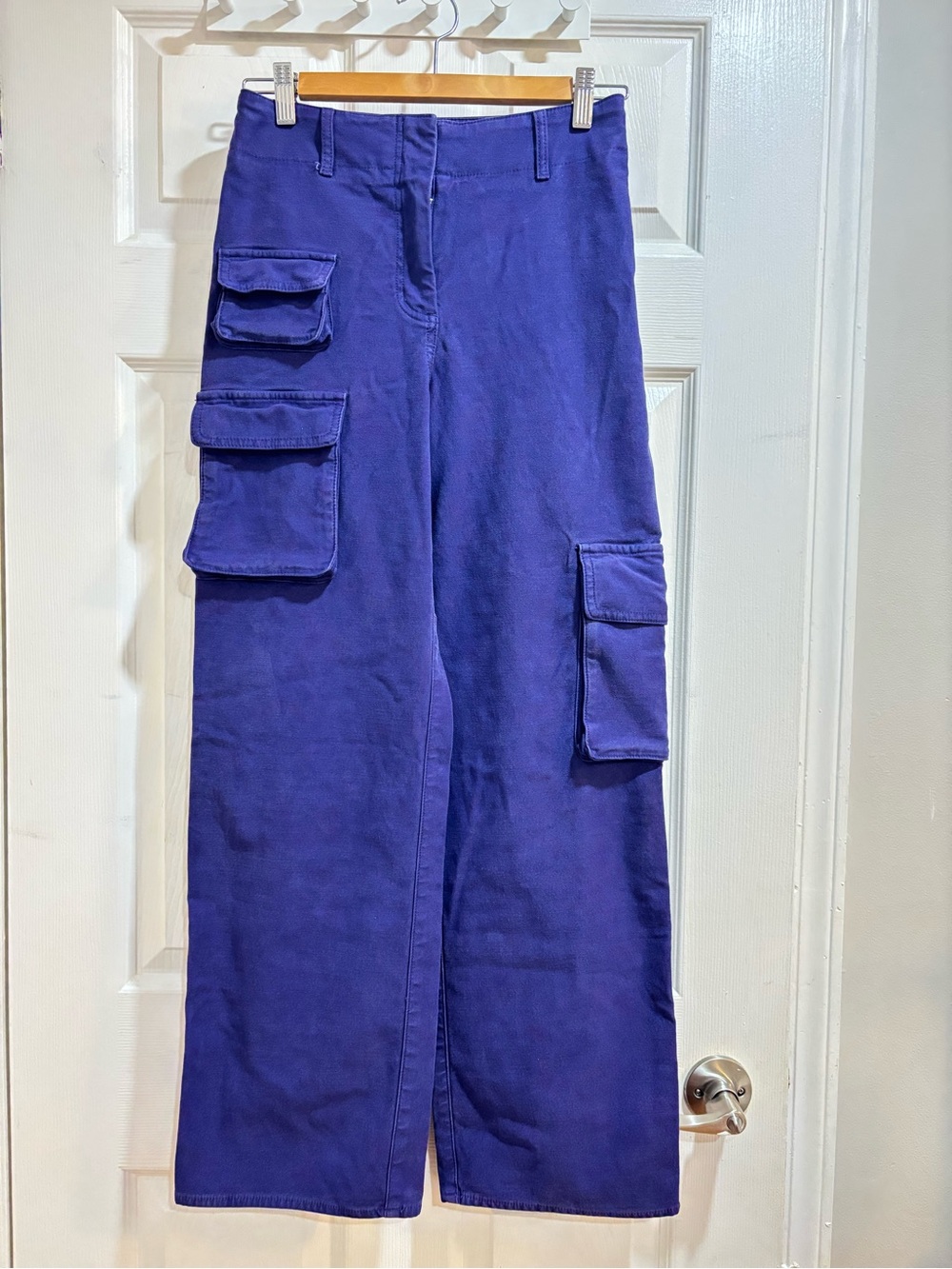 Aritzia Wilfred Purple Cargo Wide-Leg Pants size 4